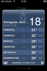 Wetterbricht aufSmartphone